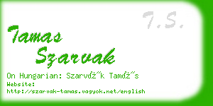 tamas szarvak business card